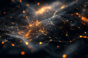 Abstract Glowing Particle Network Design