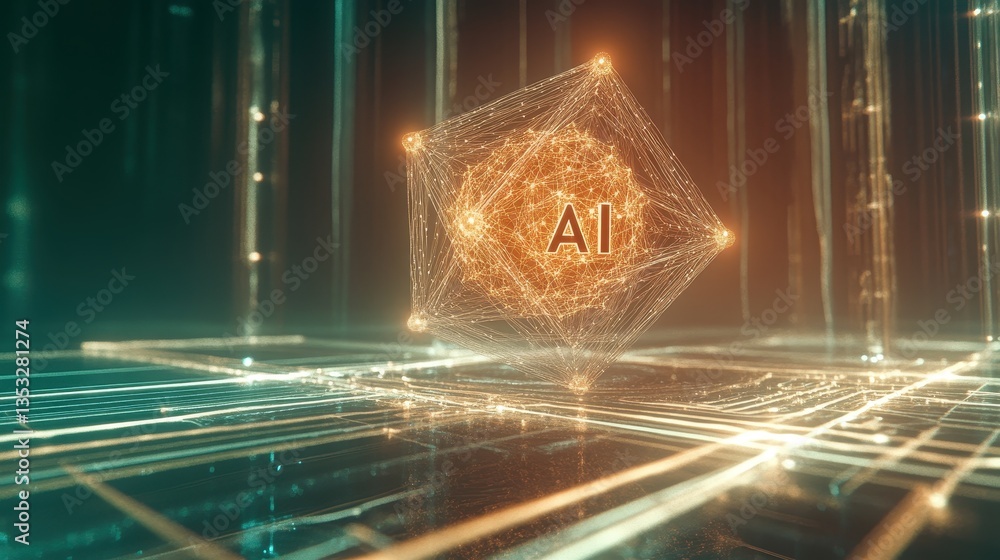 Poster a cube with the letters ai1 on it