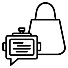 AI shopping assistant single icon