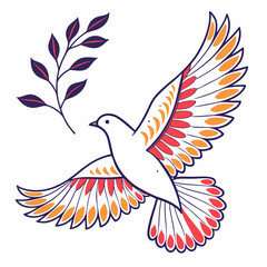 Dove silhouette vector illustration