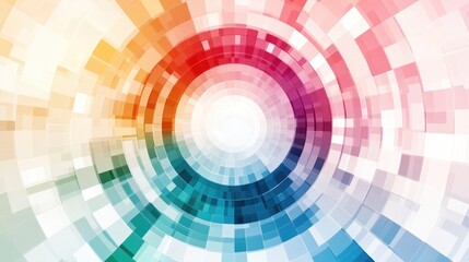 A modern color wheel with carefully arranged hues representing artistic inspiration.