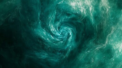 Abstract teal vortex background with dynamic swirling patterns and ethereal textures