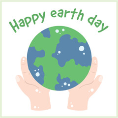 Happy Earth Day, Vector, Hand Drawn