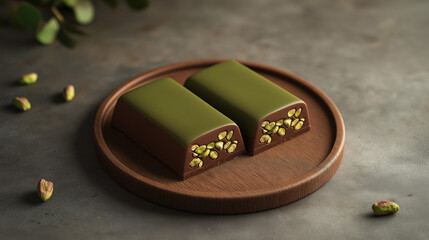 Nutty chocolate on a plate