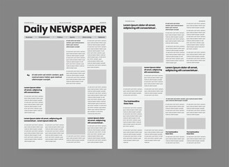 Newspaper, The Daily Newspaper Template, Vintage Newspaper Design