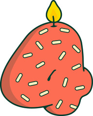 Birthday Candle Numbers Set – Cute Cartoon Sprinkles Style Vector