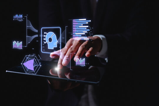 AI Symbolic, artificial intelligence of futuristic technology.transformation of ideas and the adoption of technology in business in the digital age, enhancing global - Powered by Adobe