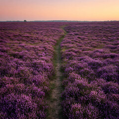 Fototapeta premium Wild Heather Blooming in the Lüneburg Heath