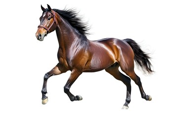 Obraz premium Bay horse isolated on white background