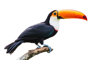 Beautiful toucan isolated on a white background