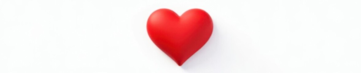 Fototapeta premium Simple Red Heart Icon Set on White Background, flat icon , red heart