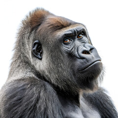 Obraz premium A beautiful gorillas on white background 