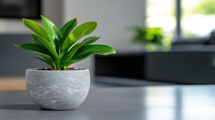Potted plant on a modern table