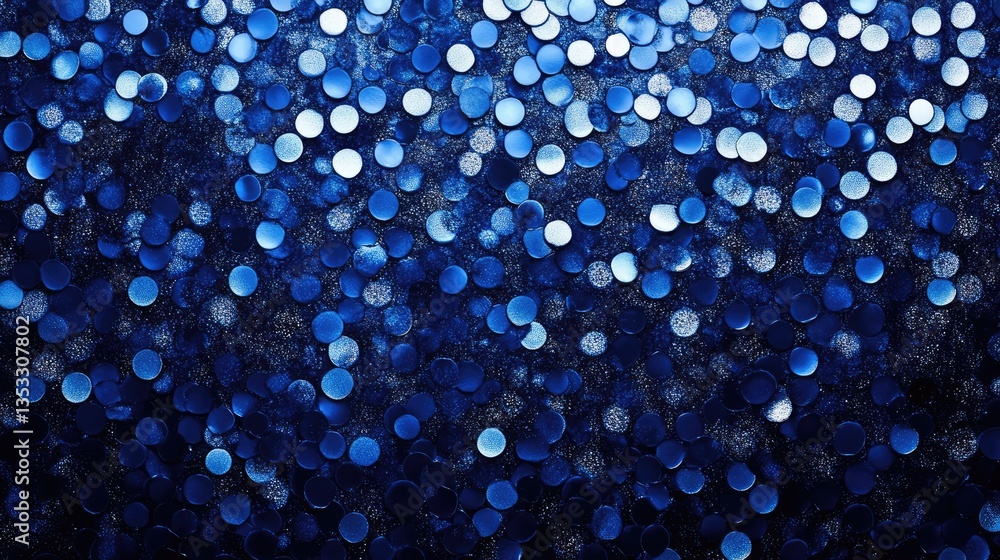 Poster a vibrant blue abstract background composed of shimmering circular shapes creating a visually appeal