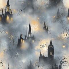 Enchanted Spells Seamless Digital Paper