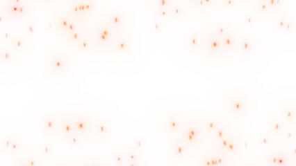 Abstract fiery sparks against a transparent background