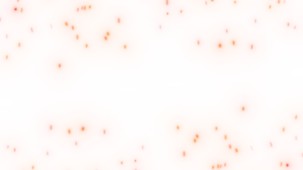 Abstract fiery sparks against a transparent background