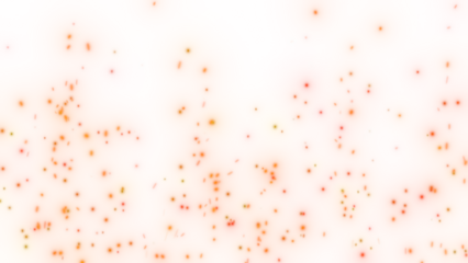 Abstract fiery sparks against a transparent background