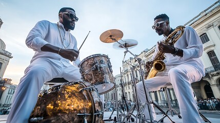 Havana Jazz Duo Street Performance.