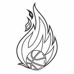 Obraz premium flame fire vector illustration logo icon