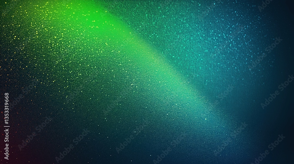 Poster abstract gradient background with glowing green and blue light effects on dark textured canvas. mode