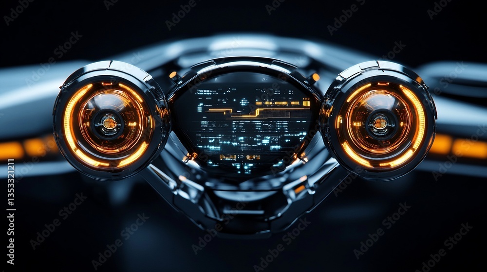 Poster futuristic ai interface: a glimpse into advanced technology and innovation