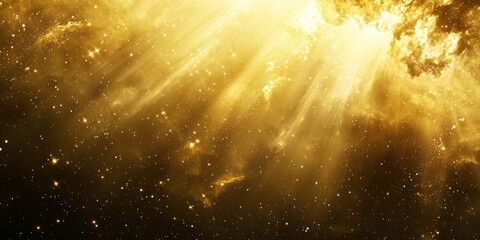 A surreal abstract background with mystical gold textures and ethereal light
