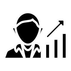 Customer Growth Vector Glyph Icon Design