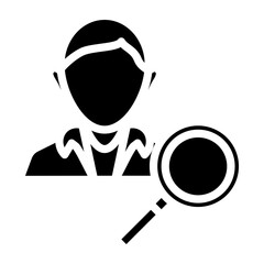 Searching Customer Vector Glyph Icon Design