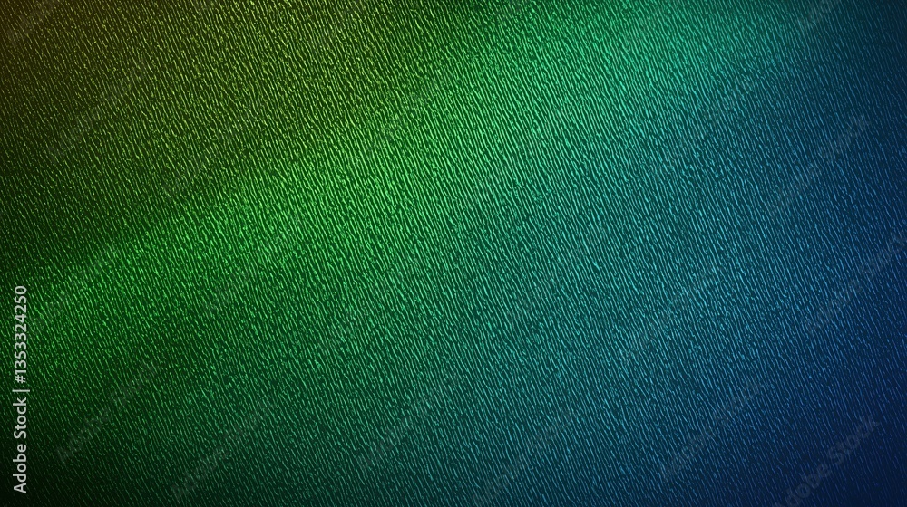 Poster Abstract gradient background with glowing green and blue light effects on dark textured canvas. Modern artistic wallpaper design for web banners, posters, book covers, or digital creative projects in 