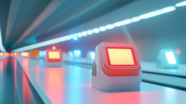 Modern Toll Collection System Equipment on White Background