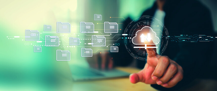 Cloud computing technology for Database drive file transfer sharing backup and work on cloud or electronic document storage data search and management