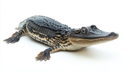 Naklejka premium Crocodile on a white background