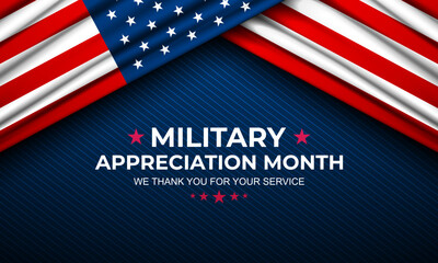 Happy National Military Appreciation Month Background Design Illustration © Teguh Cahyono
