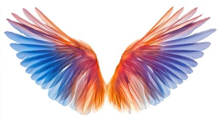 Obraz premium Abstract bird wings isolated on white background
