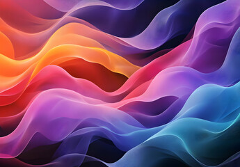 Fototapeta premium Colorful Gradient Waves Background in Beautiful Flowing Design