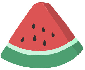 여름 수박 조각 일러스트 / summer watermelon slice illustration