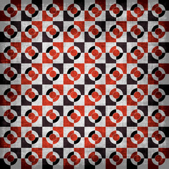 Floral geometric patterns, seamless paper and mosaic fabric