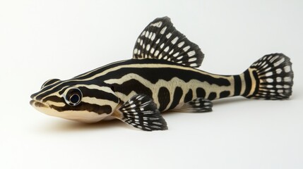 Fototapeta premium Lined fish on a light background
