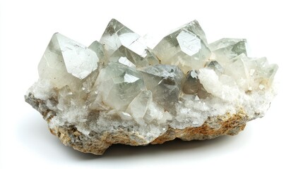 Apophyllite isolated on white background