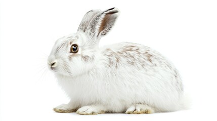 Fototapeta premium Arctic Hare isolated on white background