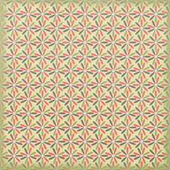 Floral geometric patterns, seamless paper and mosaic fabric