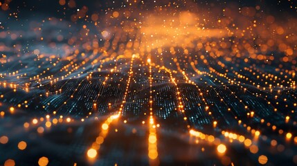 Conceptual rendering of glowing cluster of customer touchpoints where AI driven CRM solutions optimize engagement retention and loyalty