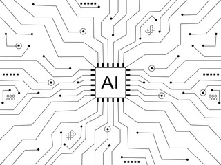 Geometric background and high tech circuit board connection system