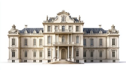 Obraz premium Baroque palace isolated on white background