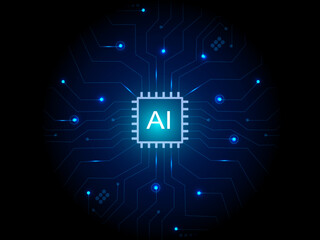 Geometric background and high tech circuit board connection system