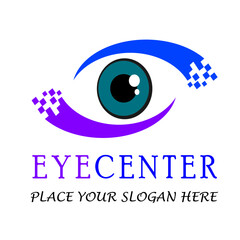 eye center logo vector illustration
