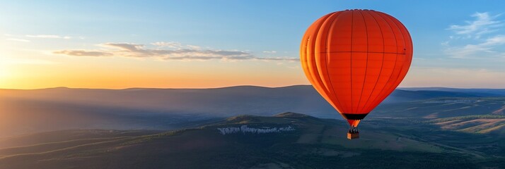 Red Hot Air Balloon Sunrise Adventure