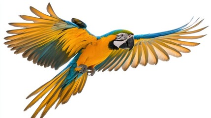 Fototapeta premium Blue-throated Macaw isolated on white background