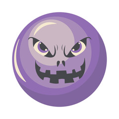 Illustration of Spooky Halloween Candy with Trendy Cartoon Design. Isolated on White Background.